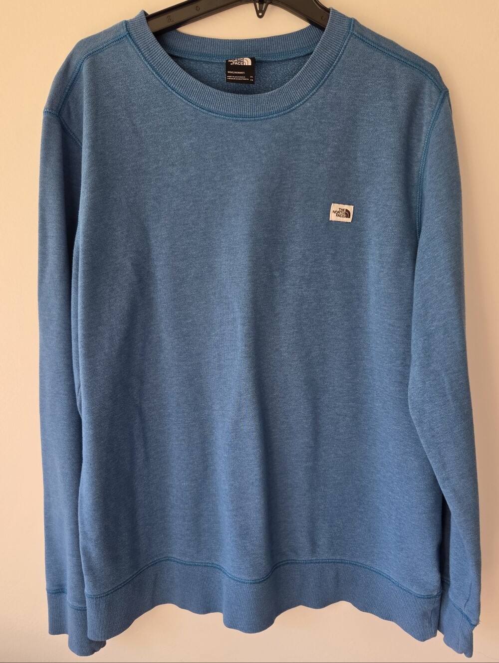 The North Face Mens Teal Crewneck Sweatshirt, Patch XL